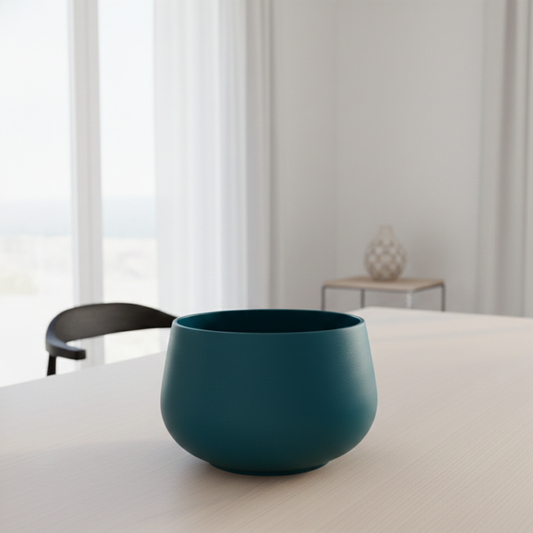 Aura Bowl Planter – Forest Teal