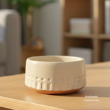 Handcrafted Terracotta Dual-Tone Cylinder Pot